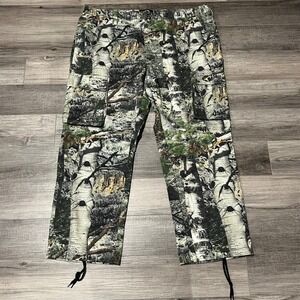 Mossy Oak Mens XXL White Birch Camo Cargo Pants Hunting Hiking Outdoor 44-46
